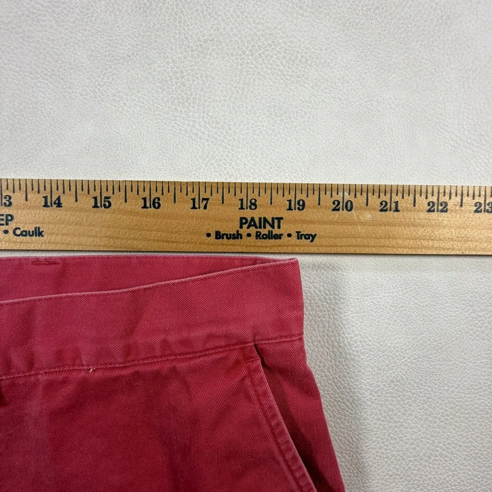 Polo Ralph Lauren Mens 38 Red Cotton Chino Shorts‎ Flat Front Classic Fit Preppy